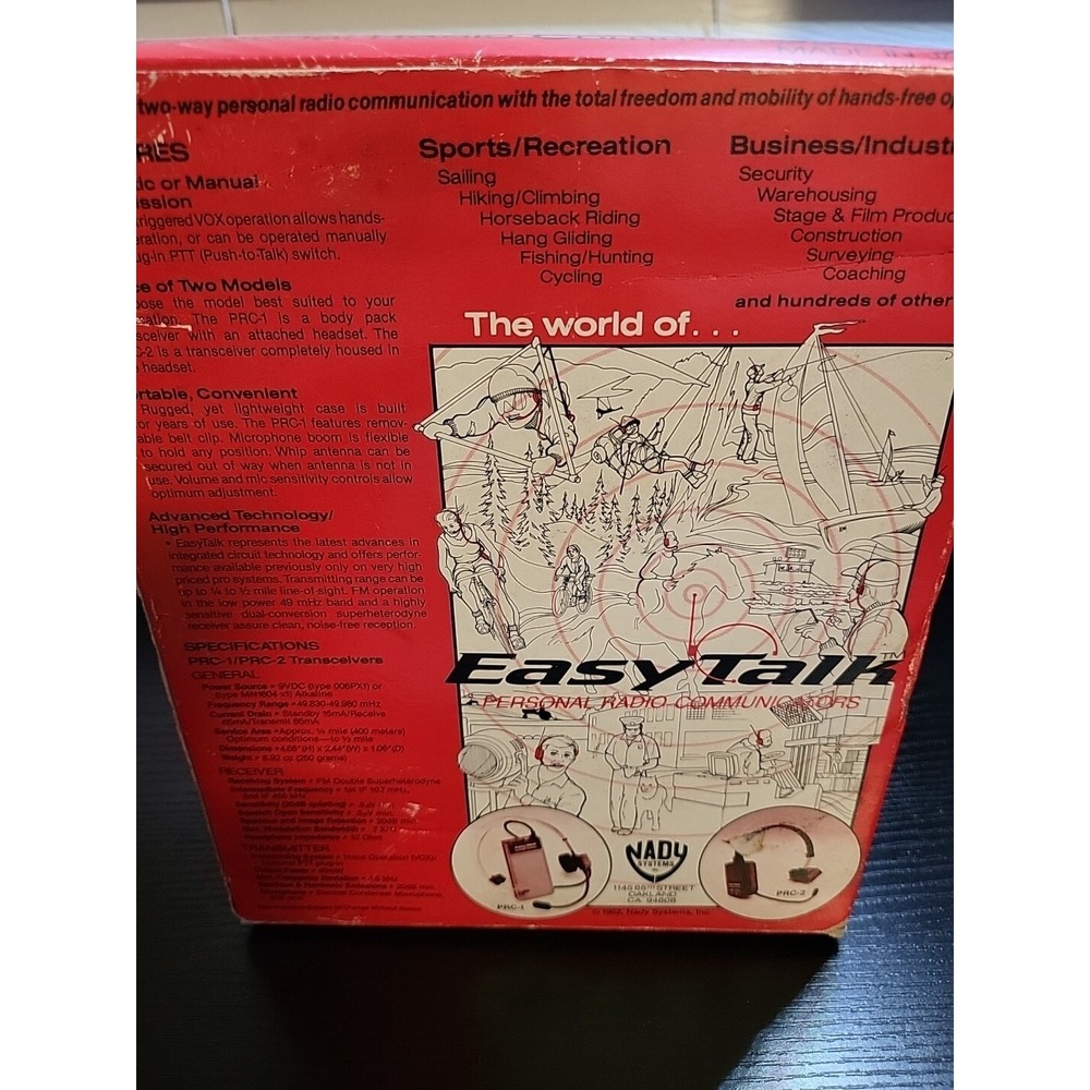 Nady Systems EasyTalk PRC-1 Personal Radio Communicator VHF Transmitter/Receiver - Picture 7 of 14